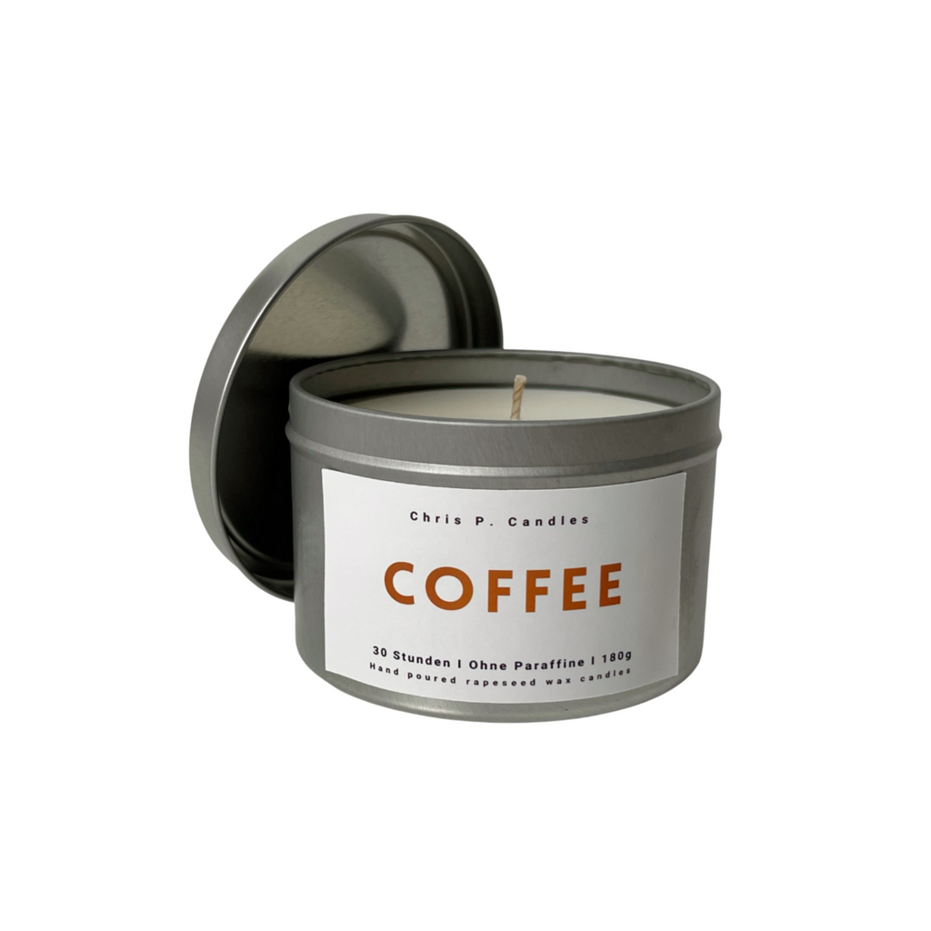 Handgemachte Coffee Duftkerze mit Kaffeeduft aus Berlin für Freundin, Eltern oder Arbeitskollegen.